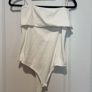White Strapless Bodysuit